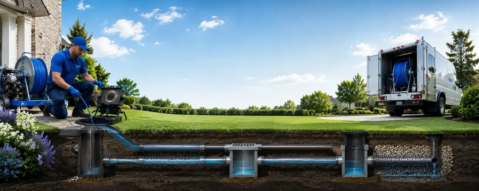 Outdoor drain cleaning information for Comins, MI